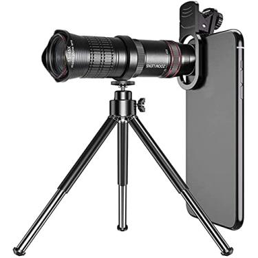 Imagem de Telescópio monocular monocular 15 x 45 com suporte para smartphone, tripé, visão noturna, teleobjetiva, à prova d'água, para observação de pássaros, caça, acampamento, vida selvagem