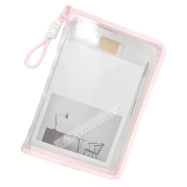 Imagem de Bolsa de arquivo com zíper | Saco de selagem de arquivo A4 portátil à prova d'água, recipiente de material escolar, grande capacidade, escritório, armazenamento para apostilas de papel de exame, livro