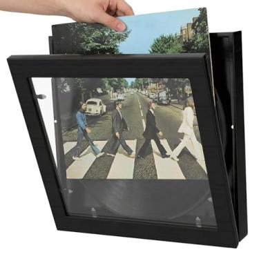 Imagem de BABUFINE Moldura de disco de vinil, moldura magnética de vinil para a parede, armazenamento de molduras de álbum para exibição de capa LP de 30 x 30 cm