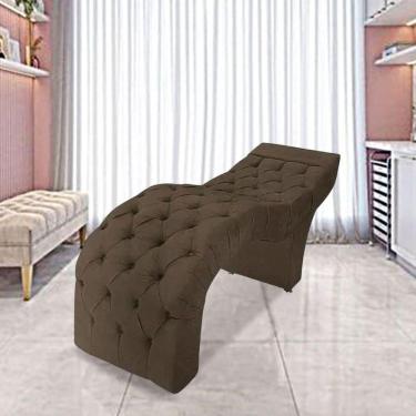 Imagem de Maca Estofada Estética Cílios Salão Spa Suede Rebeca Marrom