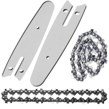Imagem de Sabre Com Corrente 14 Dentes Kit 2 Uni Mini Motosserra Reposiçao 4 Pol