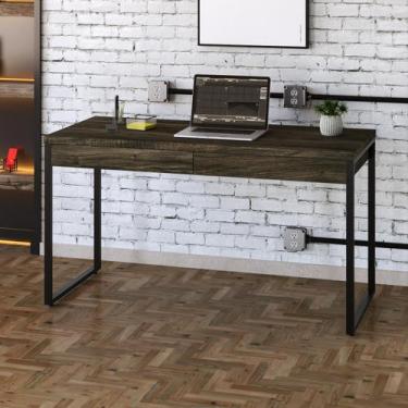 Imagem de Mesa Kuadra Office 135X60X75cm C/02 Gavetas - Compace Decor, Carvalho 