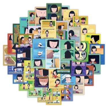 Imagem de Adesivos Chibis Marukochanss Anime 60 peças de PVC impermeável