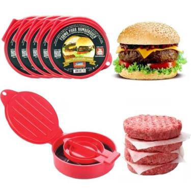 Imagem de Kit 5 Formas Hambúrguer Gourmet Recheado Modelador Caseiro - Plasútil