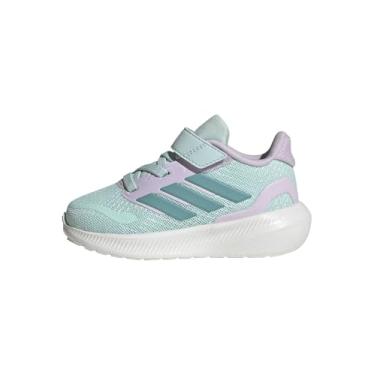 Imagem de adidas Tênis infantil Run Falcon 5, Halo Mint/Mint Ton/Ice Lavender, 10 Toddler