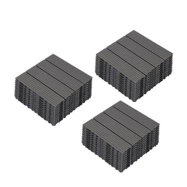 Imagem de Azulejos de deck compostos, tapetes interligados com resistente ao desgaste antiderrapante para terraço terraço varanda 30 cm x 30 cm A3