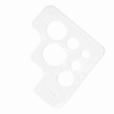 Imagem de Acouto Modelo de Costura de Furo de Canto Transparente - Ferramenta de Posicionamento de Couro Premium, Corte e Costura Precisos | Quilting Ideal, Carteiras Artesanais e Bolsas (#01)