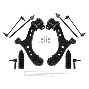Imagem de maXpeedingrods 10Pcs Front Suspension Kit for Ford Mustang 2005-2010, 2 Lower Control Arm with Ball Joints, 2 Sway Bar End Links, 4 Outet & Inner Tie Rod, 2 Boots