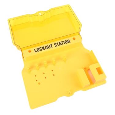 Imagem de Dpofirs Kit de Estação de Etiquetagem de Bloqueio Conjunto de Placa de Bloqueio de Montagem Em Parede Durável para Segurança Industrial Com 10 Etiquetas para Trabalhos de Eletricidade