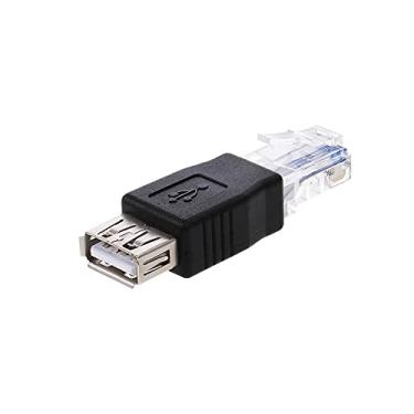 Imagem de Pissente Adaptador USB para RJ45, USB 2.0 Fêmea para Conector Ethernet RJ45 Macho Plug para 8P8C Plug Com Transferência de Rede Estável para Modem ADSL ou Roteador