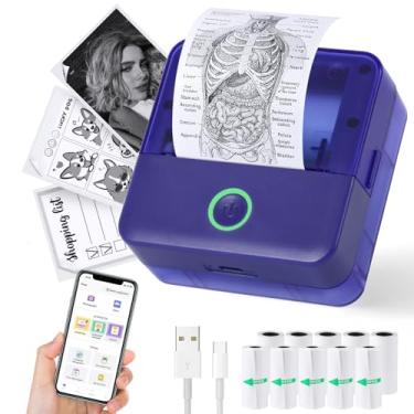 Imagem de cudinham Mini impressora Print Pods, máquina de adesivos térmicos sem tinta com 10 rolos de papel de impressão, bolso para celular, Impresora portátil para notas, faça você mesmo, compatível com iOS e