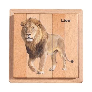 Imagem de Yunhgft Quebra-cabeças de Madeira para Crianças, Brinquedo Educativo, Material Didático, Atividades Criativas de Aprendizagem Pré-escolar para Meninos E Menin, Versão Animais
