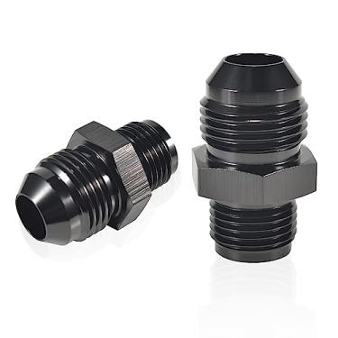Imagem de STPCTOU Alumínio -8AN alargador macho para 5/8 x 18 rosca macho acessórios adaptador de assento invertido conector macho flare, preto 8AN rosca macho invertido pacote de encaixe para 2