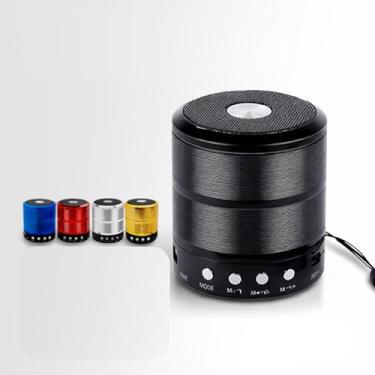 Imagem de Mini Caixinha De Som Bluetooth Portátil Usb Mp3 P2 Sd Rádio Fm Ws-887 / Caixa de Som Portátil Mini Speaker Bluetooth (Cores Aleatórias)