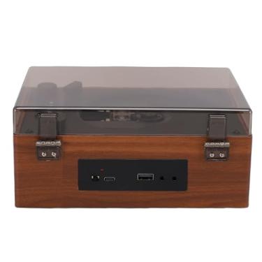 Imagem de Fabater Leitor de CD, Leitor de CD Bluetooth Portátil Vintage Com Alto-falante Duplo, Reprodutores de Música de Madeira para Carro Doméstico, Entrada AUX de Unidade de CDs USB (Marrom)