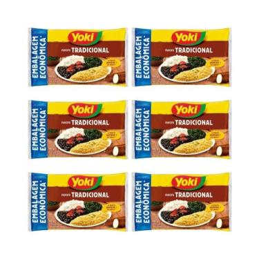 Imagem de Farofa Yoki Tradicional Temperada 800G Kit Com 06 Pacotes