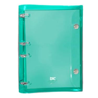 Imagem de DAC - Caderno Argolado Colegial PVC Cristal com 192 Folhas Fechamento em Botão - Breeze Verde