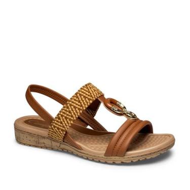 Imagem de Sandália Feminina Campesí Palmilha Eva Confort Lançamento, Mascavo, 37