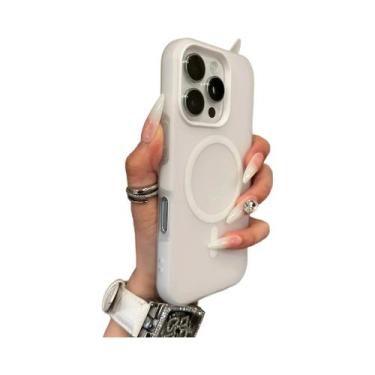 Imagem de Capa Magsafe Cor Doce Para iPhone 17 16 15 14 13 12 pro Max plus Carre