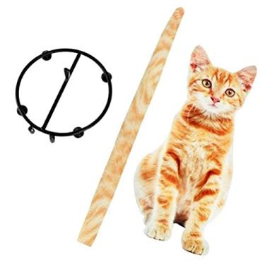 Imagem de GLOGLOW Suporte de de Tecido de Metal Com Design de Gato Suporte de Com Sensor Duplo, de Rolo de Higiênico Com Design de Gato Listrado para Cozinha e Banheiro, Com Capacidade de 3 Rolos, Amante