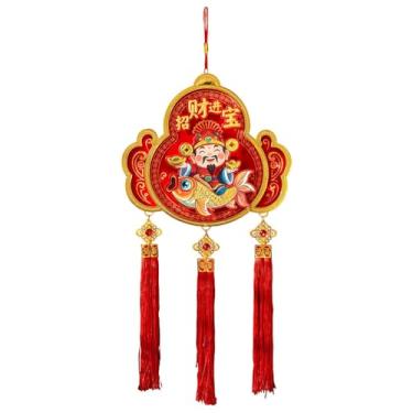 Imagem de KiBcsLic Enfeite de Ano Chinês para pendurar, decoração do Festival da Primavera, pingente do Ano Cavalo para, janela ou entrada de casa durante, Forma de Cabaça