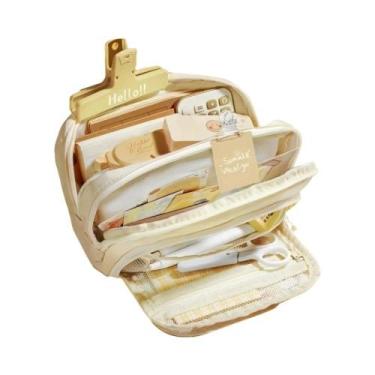 Imagem de Estojo De Lápis De Grande Capacidade Multi-camadas Bolsa De Armazename