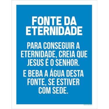 Imagem de Kit 3 Placas Gospel - Fonte Da Eternidade Jesus É O Senhor