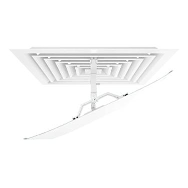 Imagem de Defletor de ar condicionado ajustável - tampa de ventilação quadrada para AC central, redireciona o fluxo de ar frio, perfeita para conforto em casa e escritório, solução de resfriamento com