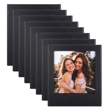 Imagem de HIYQIN Pacote com 8 molduras magnéticas para câmera instantânea Polaroid Now/OneStep2/Flip/Lab/i-Type/600/SX-70, moldura magnética de geladeira de 10 x 8 cm, moldura magnética de geladeira para