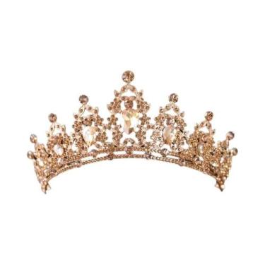 Imagem de Tiara De Cristal Prateada Para Noivas, Coroa De Cabelo Para Casamento,