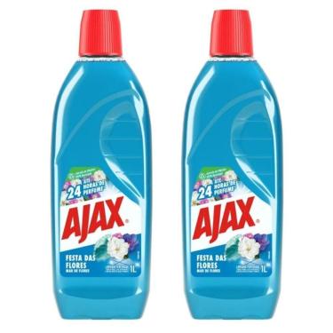 Imagem de Kit 2 Limpador Ajax Festa Das Flores Mar De Flores 1 Litro