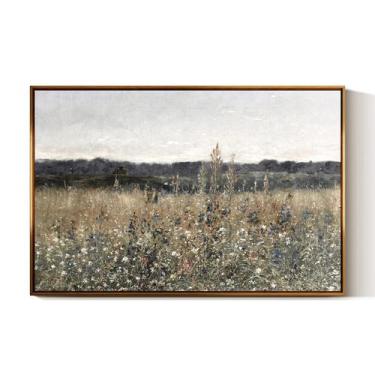 Imagem de Arte de parede em tela vintage Simsea Wildflower Field 61x91 cm - InSi