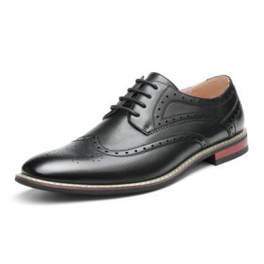 Imagem de Sapatos Sociais Masculinos Bruno Marc PRINCE Clássico Oxford com Cadar