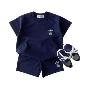 Imagem de Conjunto De Roupas De Verão Para Bebês Meninos E Meninas Com Camiseta 
