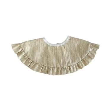 Imagem de Babador Grande De Renda Estilo Princesa Com Lenço De Gaze Ajustável 36