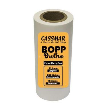 Imagem de Bopp Brilho Para Laminação Bobina A4 21,5cmx200m Cassmar 01un
