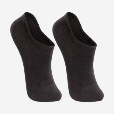 Imagem de Kit 2 Pares De Meias Invisível Lupo Preta, 0901, 34a39