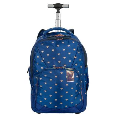 Imagem de Mochila Sestini Com Carrinho 2 Comp Capricho Wishes Azul-Feminino