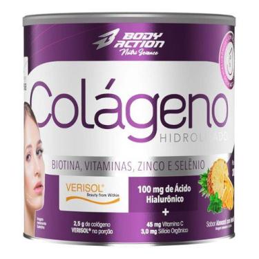 Imagem de Colageno hidrolisado Verisol 200 g Abacaxi Com Hotelã Bodyaction