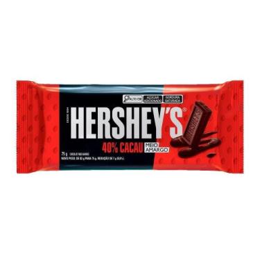 Imagem de Chocolate Hershey's Meio Amargo 40% Cacau 75g - Embalagem com 18 Unida