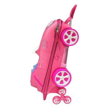 Imagem de Mala Infantil Barbie Conversível 3D com Rodinhas - Rosa