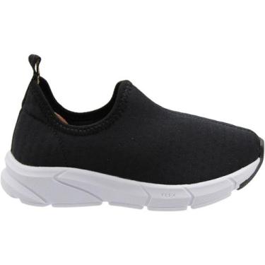 Imagem de Tênis Infantil Kidy Energy Escolar Slip On Menino, Preto, 27