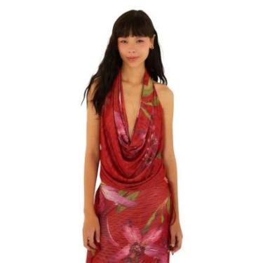 Imagem de Blusa Farm Rio Tule Estampada Floral Orquídea-Feminino