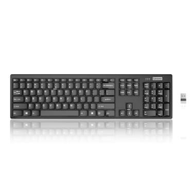 Imagem de Lenovo – Teclado compacto sem fio – 100 teclado sem fio para PC, laptop com Windows – Conexão sem fio – clique silencioso, preto