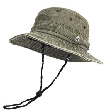 Imagem de Chapéu Balde Unissex de Algodão Lavado - Ideal para Primavera/Verão - 