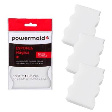Imagem de Esponjas Mágicas Melamina Tira Manchas Limpeza 3 peças - Powermaid