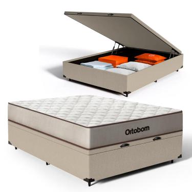 Imagem de Cama Box Baú com Colchão de Espuma D60 Double Face Force Dream - Ortobom Casal 138cm