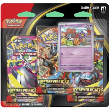 Imagem de Pokémon Mega Evolução com 3 Pacote de Booster Sortidos - 4444410050 - 