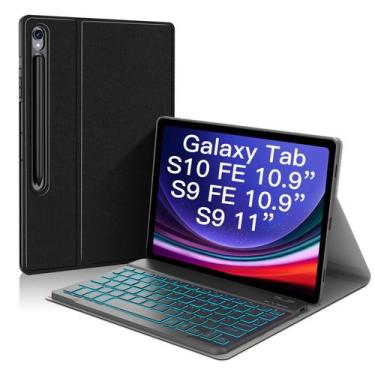 Imagem de Capa de teclado JUQITECH para Samsung Galaxy Tab S10 FE/S9 FE