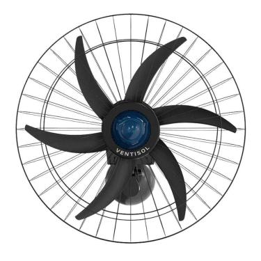 Imagem de Ventilador de Parede Ventisol com Hélice 60CM Preto Falcon para Uso Comercial 220V